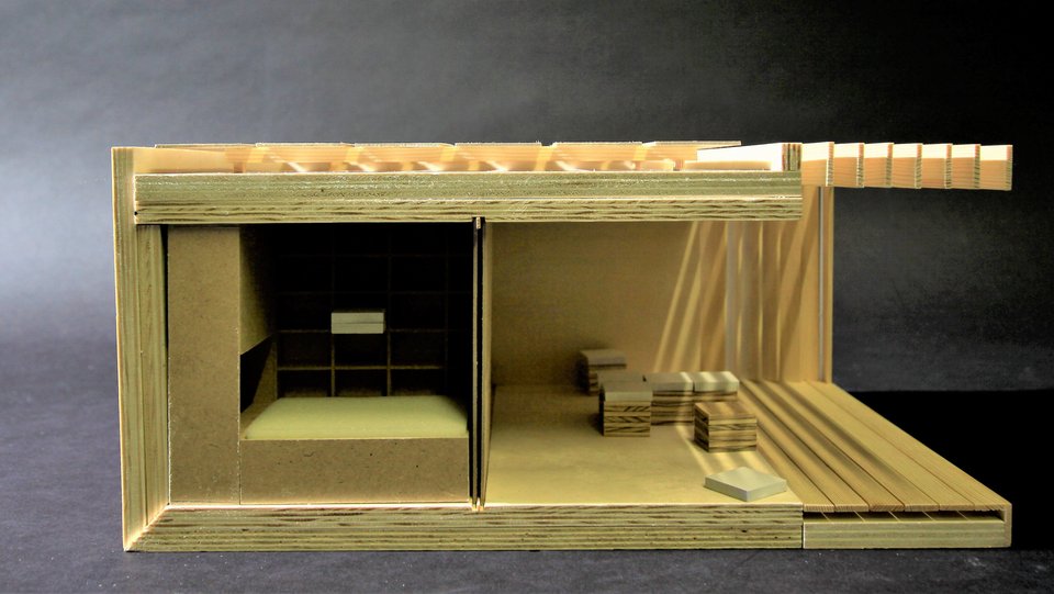 Model of a wood construction project