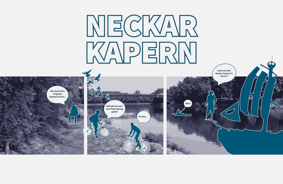 Comic aus der Studienarbeit Neckar Kapern