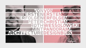Werbeplakat der beiden Vortragenden mit typografischer Ausarbeitung