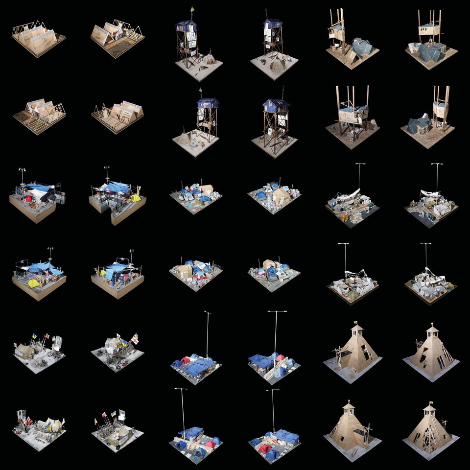 Architekturmodelle der Ausstellung Prostest/Architektur