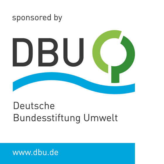Logo: sponsored by DBU Deutsche Bundesstiftung Umwelt www.dbu.de