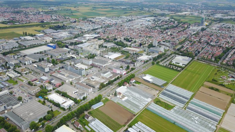 Aerial view of the iba project area 