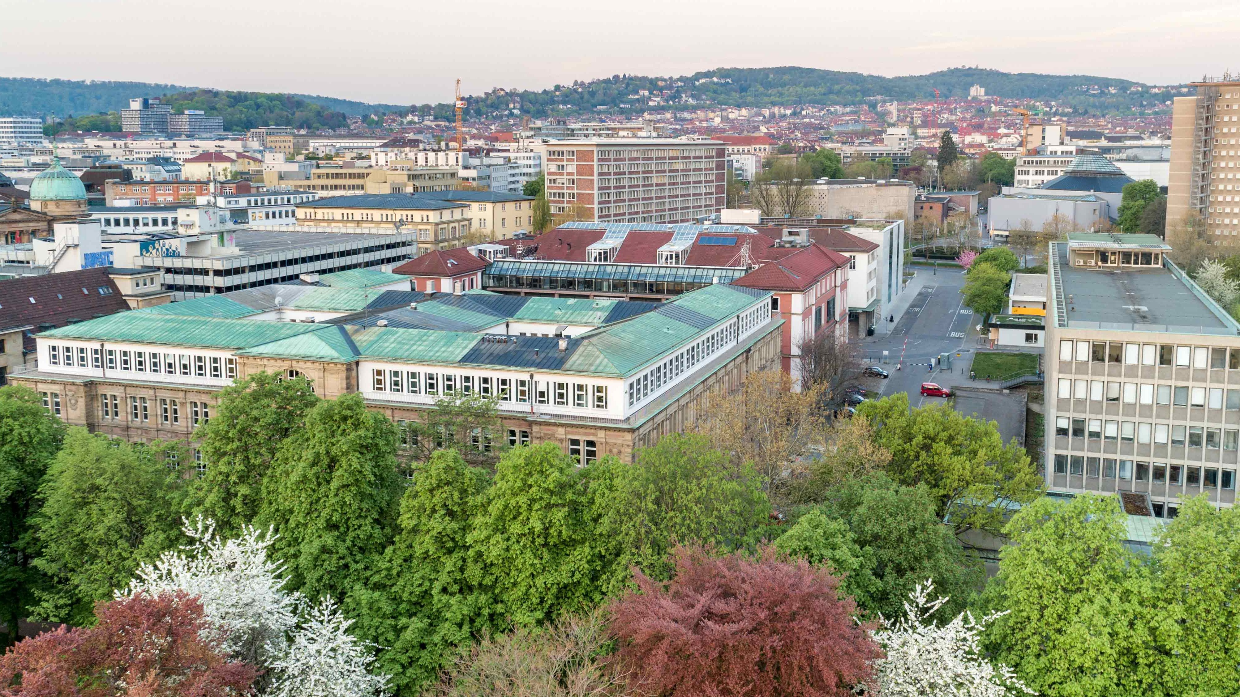Luftbildaufnahme der HFT Stuttgart