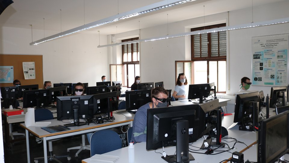 Students in the practice lab