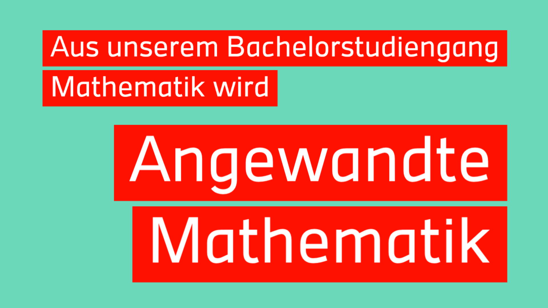 Umbenennung Angewandte Mathematik