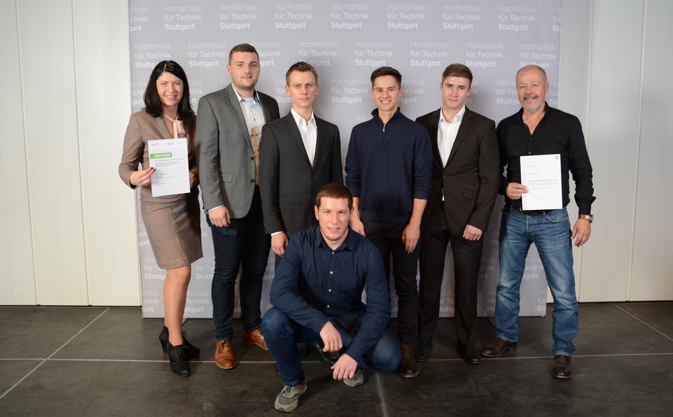 Stipendiaten der Firma Gottlob Rommel GmbH & Co. KG mit ihren Förderern