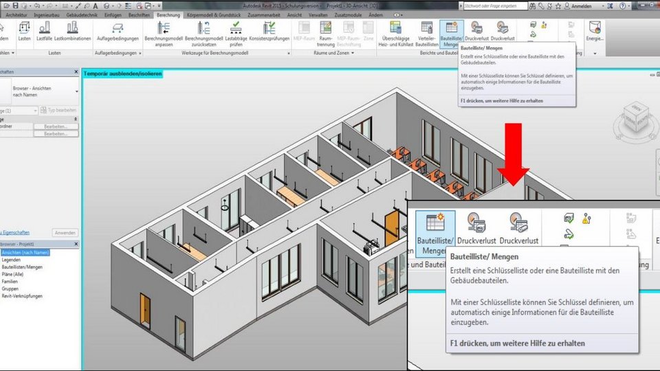 Vermessung und Geoinformatik BIM 3D-Modell