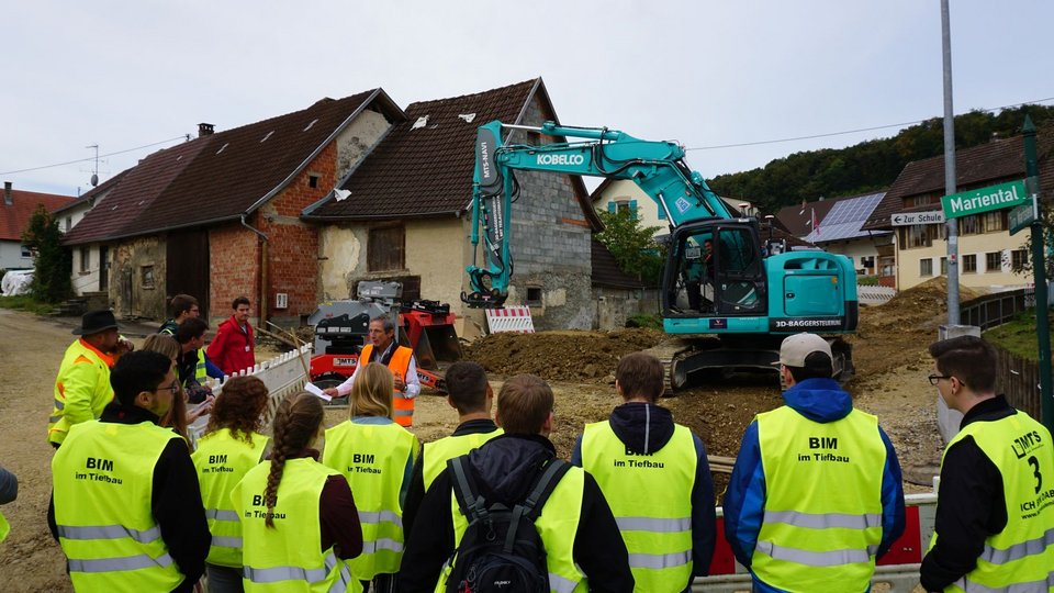 Exkursion zu MTS Schrode in Hayingen Besichtigung einer BIM-Baustelle