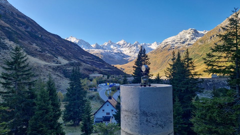 Pfeilernetzmessung am Vermuntsee