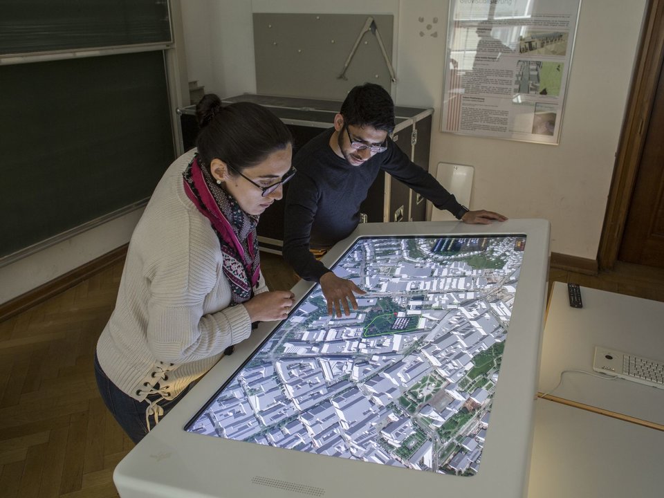 Arbeiten am Touchtable