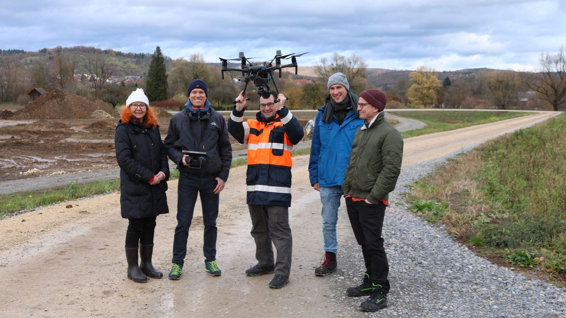 Vermessungsdrohnen-Pilotenteam des Studienbereichs Vermessung